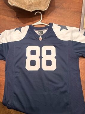 Nike Kids Navy Blue and White #88 Lamb Football Jersey